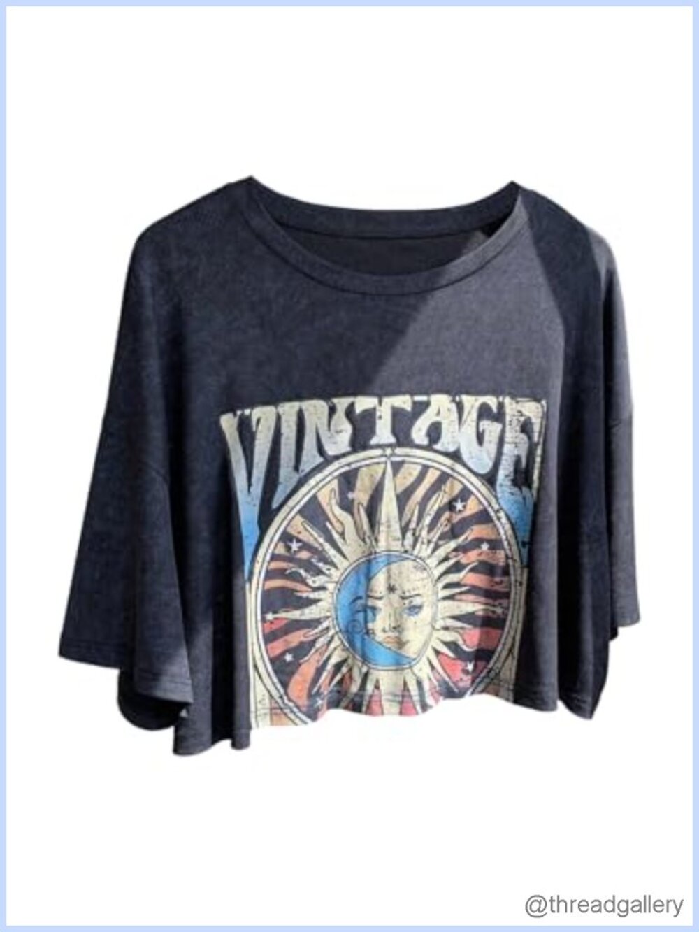 Plus Size Graphic Crop Tee Oversized Drop Shoulder Casual Streetwear